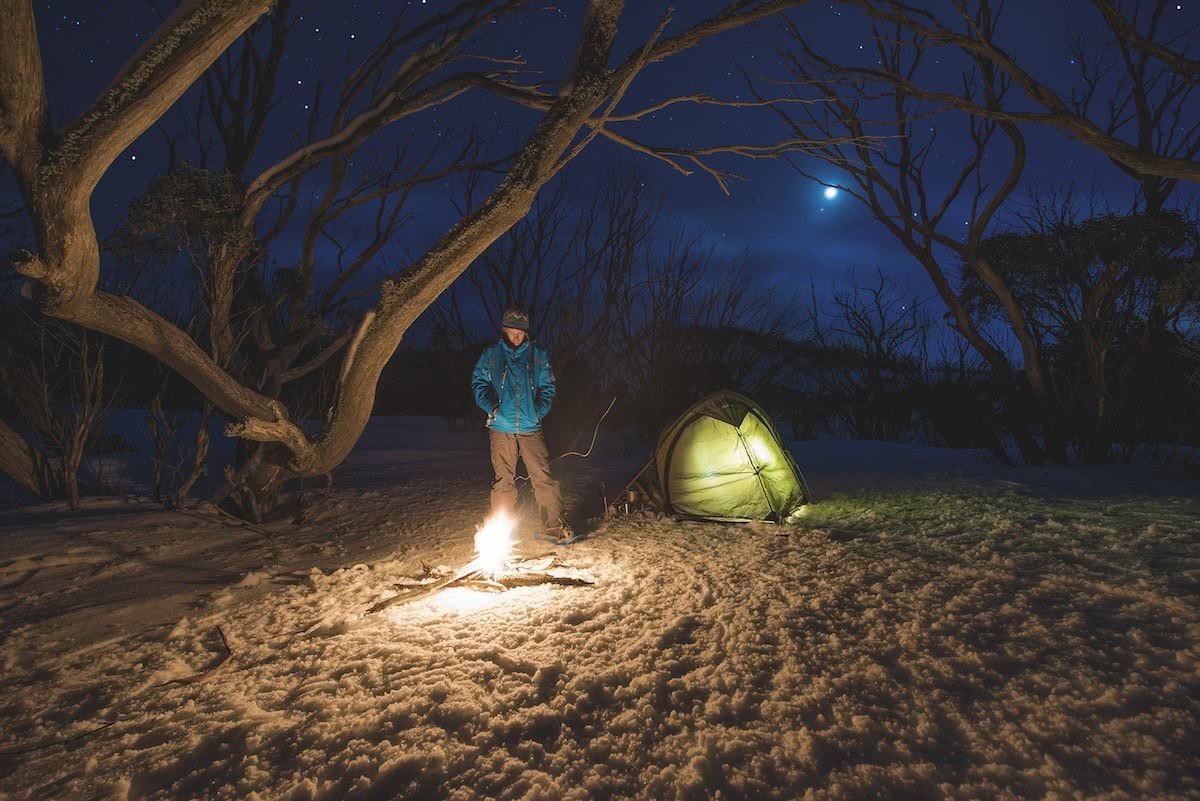 Solo Snowshoeing The High Plains in Falls Creek